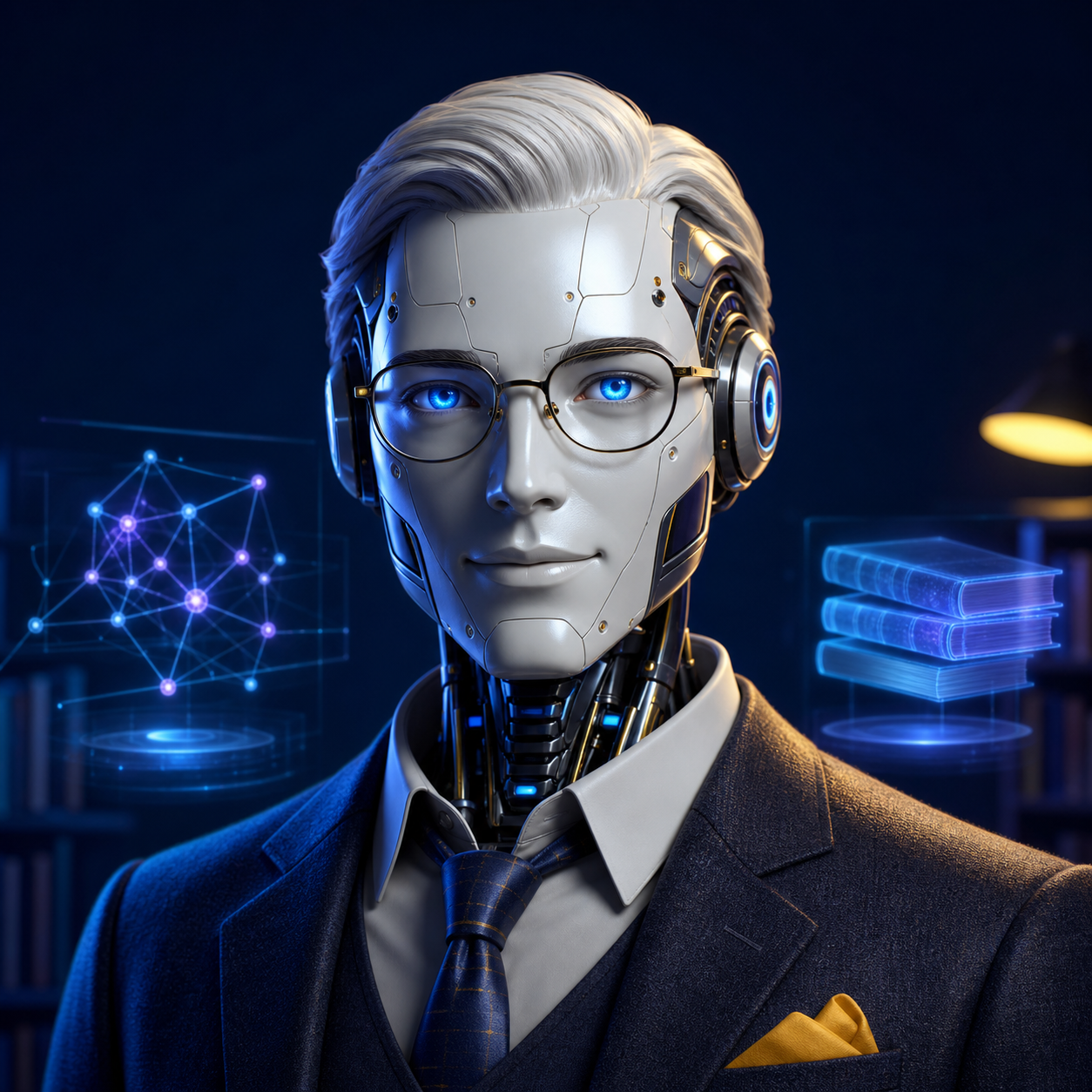 人工智能前沿研究导师的 AI 生成形象示意，非本人照片